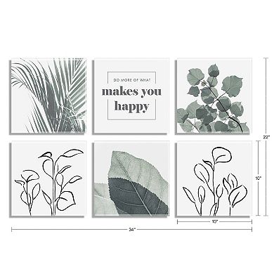Botanical Greenery Floating Acrylic Set