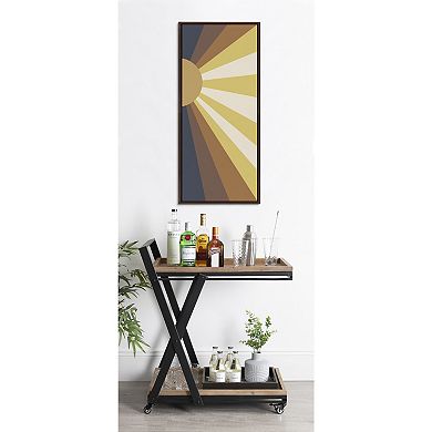 Sylvie Retro Sunset Framed Canvas by The Creative Bunch Studio