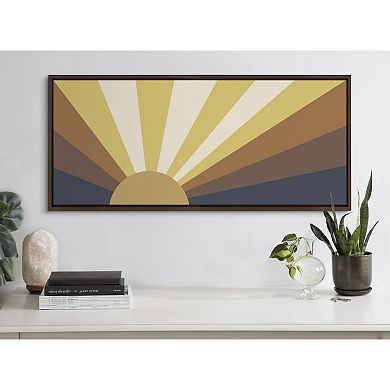 Sylvie Retro Sunset Framed Canvas by The Creative Bunch Studio