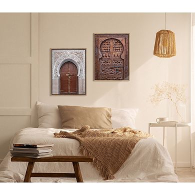 Sylvie Morocco Marrakech Door Framed Canvas by Golie