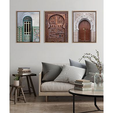 Sylvie Morocco Marrakech Door Framed Canvas by Golie