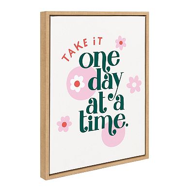 Sylvie Take It One Day At A Time Framed Canvas by Maria Filar