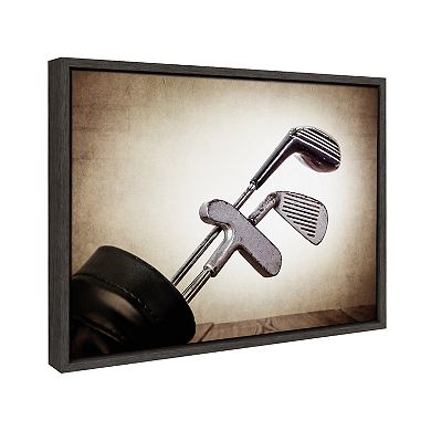 Sylvie Golf Clubs Framed Canvas by Shawn St. Peter