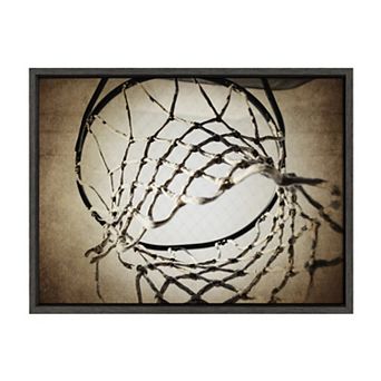 Sylvie Basketball Net Framed Canvas Wall Art by Shawn St. Peter