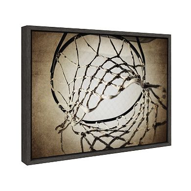 Sylvie Basketball Net Framed Canvas Wall Art by Shawn St. Peter