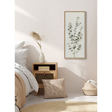 Sylvie Eucalyptus Botanical I Framed Canvas by The Creative Bunch Studio