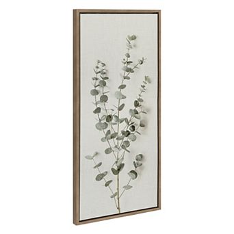 Sylvie Eucalyptus Botanical I Framed Canvas by The Creative Bunch Studio
