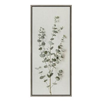 Sylvie Eucalyptus Botanical I Framed Canvas by The Creative Bunch Studio