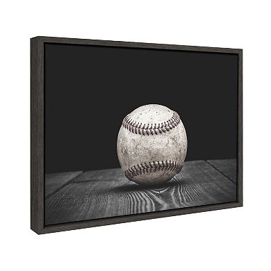 Sylvie Baseball Framed Canvas by Shawn St. Peter