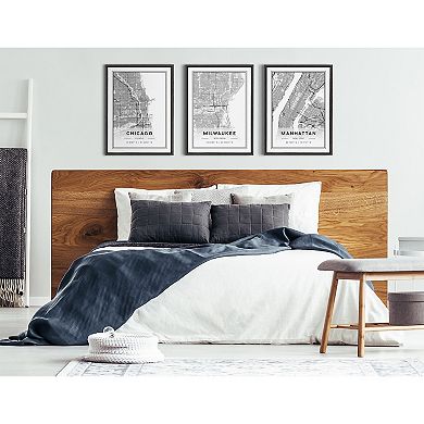 Sylvie Chicago Modern Map Framed Canvas by Jake Goossen