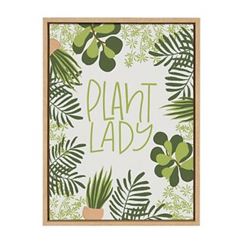 Sylvie Plant Lady Framed Canvas by Jenn Van Wyk of Jenn Pens it All