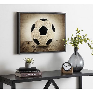 Sylvie Soccer On Wood Framed Canvas By Shawn St. Peter