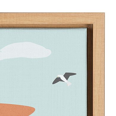 Sylvie Lady on a Boat Framed Canvas by Queenbe Monyei