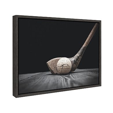 Sylvie Golf Club And Ball Framed Canvas by Shawn St. Peter