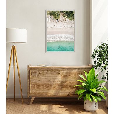 Sylvie Tropical Beach From Above Framed Canvas by Amy Peterson