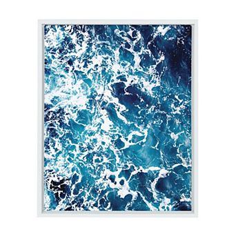 Sylvie Waves Framed Canvas by Simon Te of Tai Prints