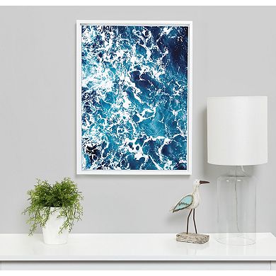 Sylvie Waves Framed Canvas by Simon Te of Tai Prints
