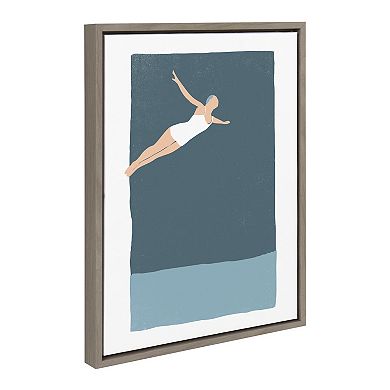 Sylvie The Leap Framed Canvas by Rocket Jack