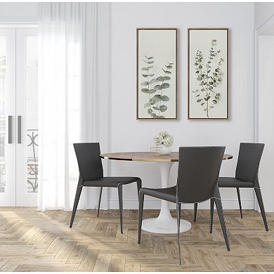 Sylvie Eucalyptus Botanical II Framed Canvas by The Creative Bunch Studio