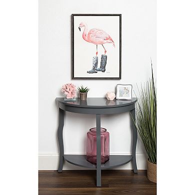 Sylvie Flamingo Framed Canvas Art by Jennifer Redstreake Geary