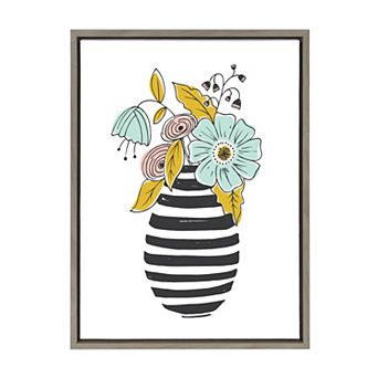 Sylvie Summer Vase Framed Canvas by Heather Dutton