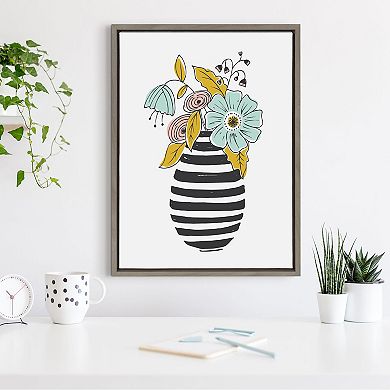 Sylvie Summer Vase Framed Canvas by Heather Dutton