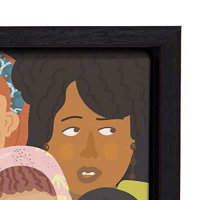 Sylvie Black People United Framed Canvas by Queenbe Monyei