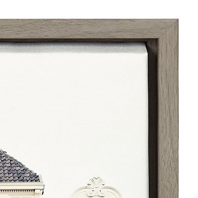 Sylvie Townhouses Framed Canvas by Caroline Mint