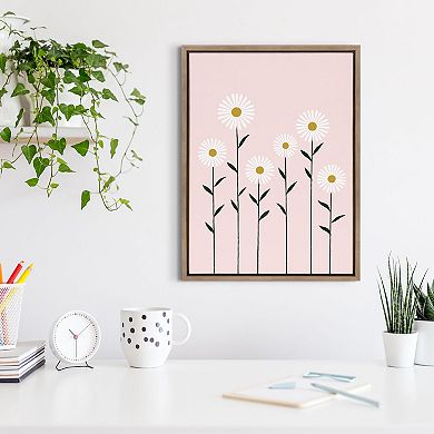 Sylvie Daisies Framed Canvas by Duchess Plum
