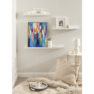 Sylvie EV Bright Brush Strokes 033 Framed Canvas by Ettavee