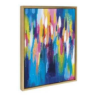Sylvie EV Bright Brush Strokes 033 Framed Canvas by Ettavee
