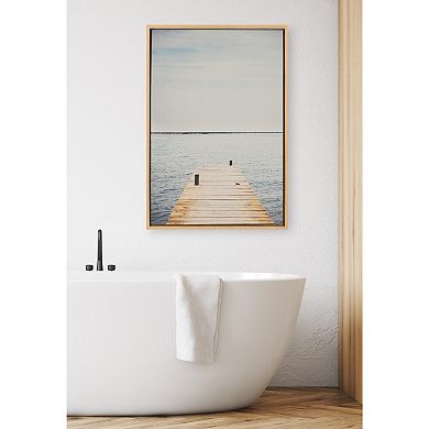 Sylvie Standing on the Dock Framed Canvas by Laura Evans