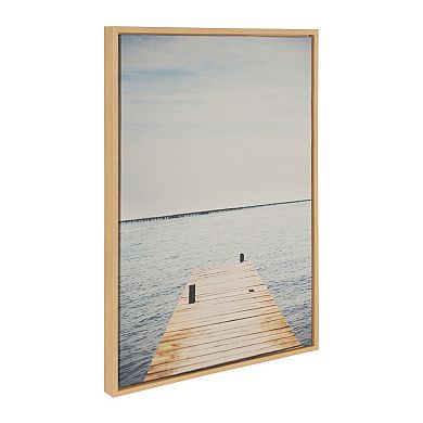 Sylvie Standing on the Dock Framed Canvas by Laura Evans
