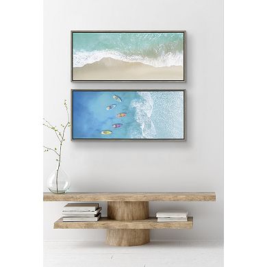 Sylvie Tropical Escape Framed Canvas by The Creative Bunch Studio