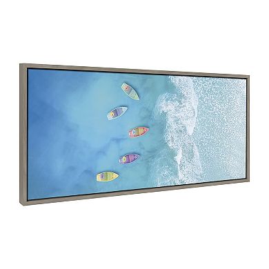 Sylvie Tropical Escape Framed Canvas by The Creative Bunch Studio