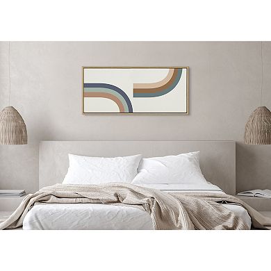 Sylvie Cheerful Rainbows Framed Canvas by The Creative Bunch Studio