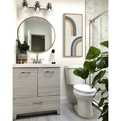 Sylvie Cheerful Rainbows Framed Canvas by The Creative Bunch Studio