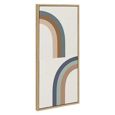 Sylvie Cheerful Rainbows Framed Canvas by The Creative Bunch Studio