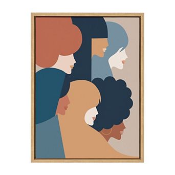 Sylvie We Persist Earthy Framed Canvas by Dominique Vari