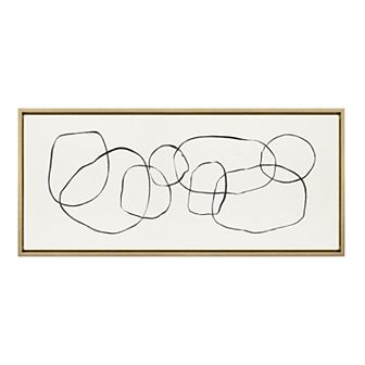 Sylvie Dancing Circles Framed Canvas by Teju Reval of SnazzyHues
