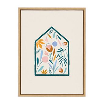 Sylvie Flower House Framed Canvas by Duchess Plum