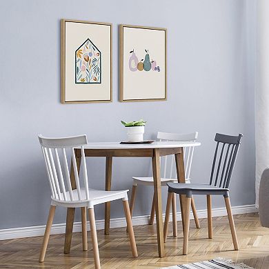 Sylvie Flower House Framed Canvas by Duchess Plum