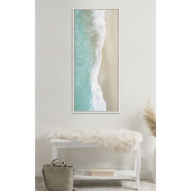 Sylvie Ocean Beach Fantasy Framed Canvas by The Creative Bunch Studio