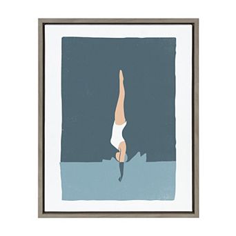Sylvie Splash Framed Canvas by Rocket Jack