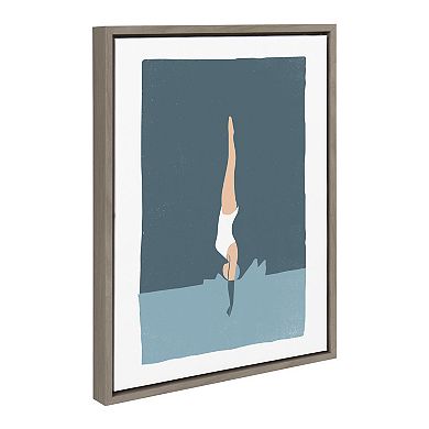 Sylvie Splash Framed Canvas by Rocket Jack
