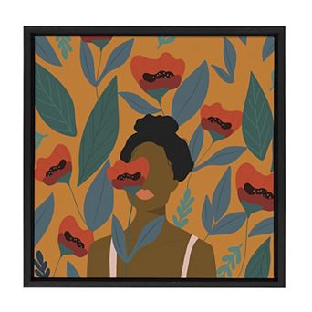 Sylvie Smell the Roses Framed Canvas by Oris Eddu