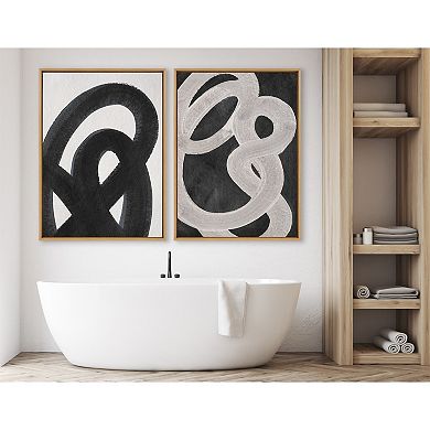 Sylvie Japandi 12 Black Framed Canvas by Rocket Jack