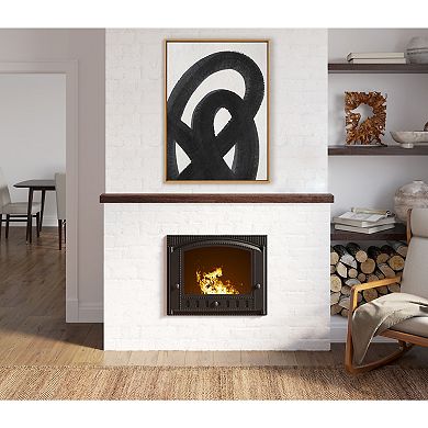 Sylvie Japandi 12 Black Framed Canvas by Rocket Jack