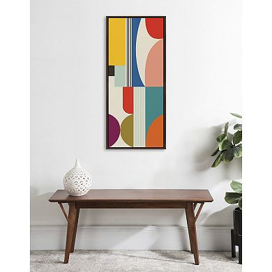 Sylvie Mid Century Modern Pattern Framed Canvas by Rachel Lee of My Dream Wall