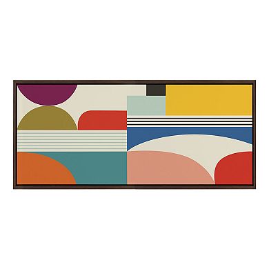 Sylvie Mid Century Modern Pattern Framed Canvas by Rachel Lee of My Dream Wall
